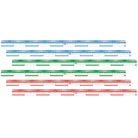 Teachables Metre Ruler - Transparent, Set of 6 - Modern Teaching Aids NZ