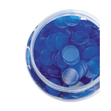 Teachables Counters - Transparent Blue, 22 mm, Pack of 1,000 - Modern Teaching Aids NZ