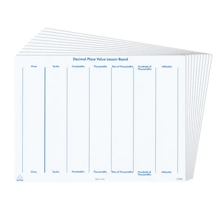 Teachables Show & Tell Cards - Decimal Place Value, Pack of 30 - Modern Teaching Aids NZ