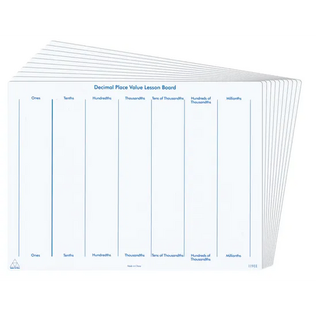 Teachables Show & Tell Cards - Decimal Place Value, Pack of 30 - Modern Teaching Aids NZ