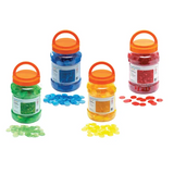 Teachables Counters - Transparent 22 mm, Multi-Coloured Pack
