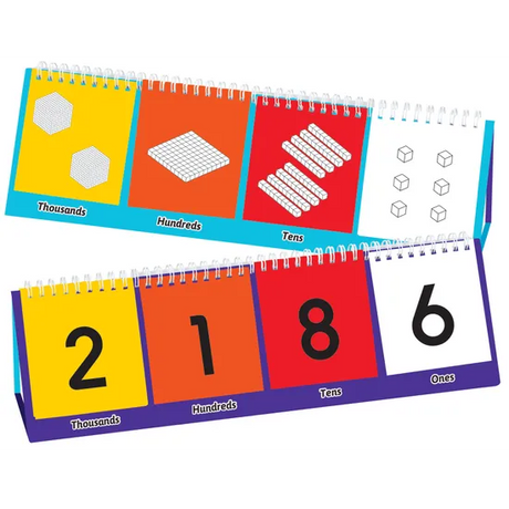 Teachables Flip Stand - One to Thousands, Singapore Colours - Modern Teaching Aids NZ