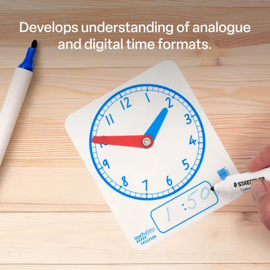 Teachables Clock Face - Digital & Analogue - Modern Teaching Aids NZ