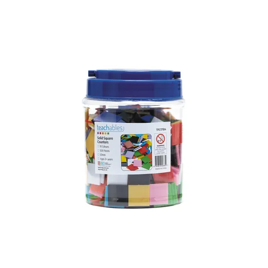 Teachables Colour Tiles - Solid, 2 cm, Set of 500 - Modern Teaching Aids NZ