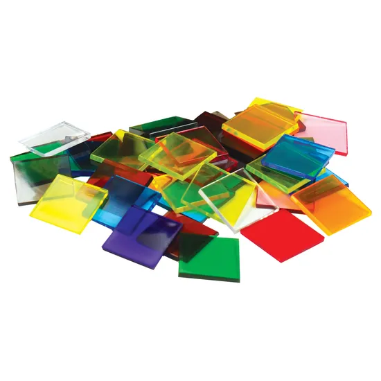 Teachables Colour Tiles - Transparent, 2 cm, Set of 500 - Modern Teaching Aids NZ