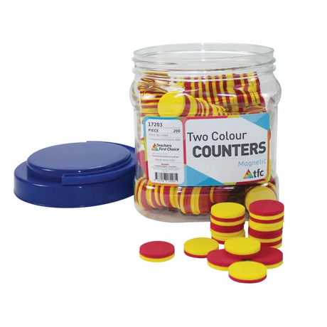 Teachables Magnetic Counters - Two-Colour, Jar - Modern Teaching Aids NZ