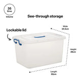 Plastic Storage Container - 35 L - Modern Teaching Aids NZ