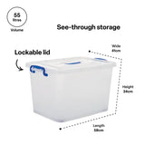 Plastic Storage Container - 55 L - Modern Teaching Aids NZ