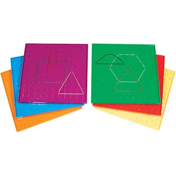 Teachables Rainbow Geoboards - 23 cm, Set of 30 - Modern Teaching Aids NZ