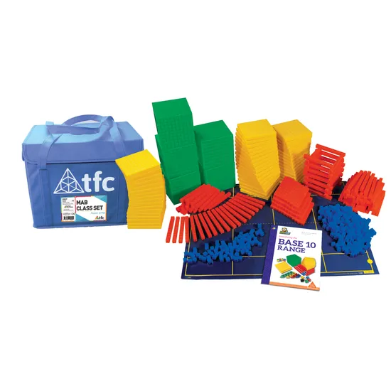 Teachables Base 10 Class Set - Grey, Yellow, Red, Blue - Modern Teaching Aids NZ