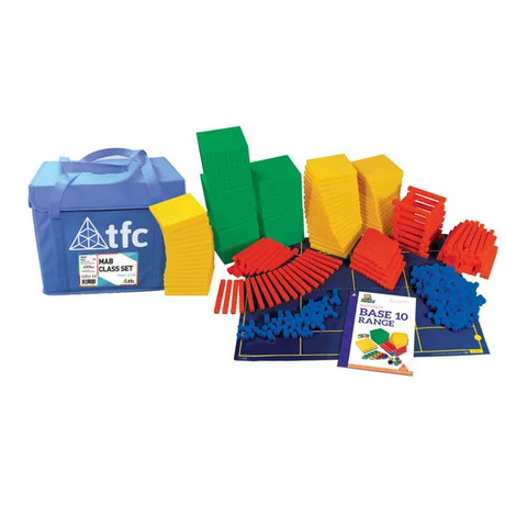 Teachables Base 10 Class Set - Grey, Yellow, Red, Blue - Modern Teaching Aids NZ