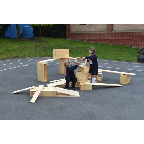 Extra Large Wooden Hollow Blocks - 26 pieces - Modern Teaching Aids NZ