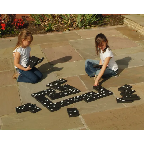Jumbo Black & White Dominoes 28 Pieces - Modern Teaching Aids NZ