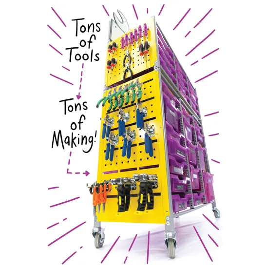 TeacherGeek Makerspace Trolley-STEAM Activity Cart - Modern Teaching Aids NZ