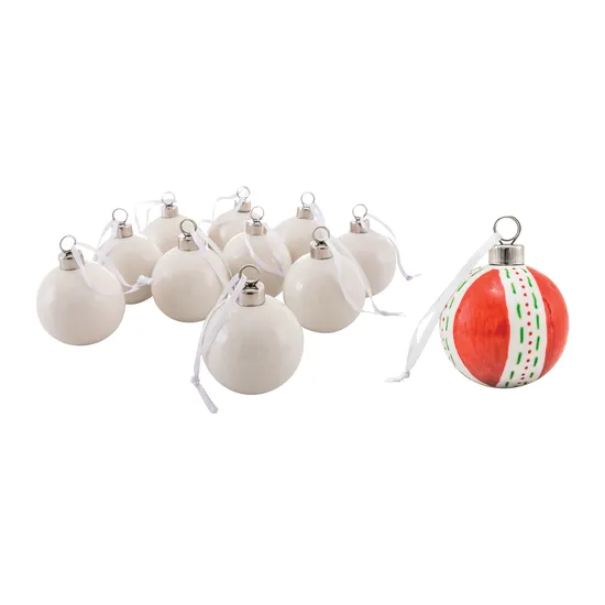 Ceramic Baubles - Pack of 10 - Modern Teaching Aids NZ