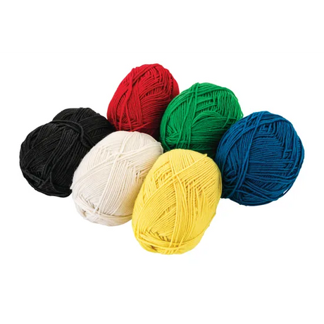 Creatistics Acrylic Yarn Assorted 170 m- Pack of 6 - Modern Teaching Aids NZ