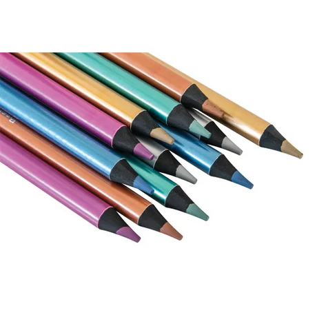 Jumbo Metallic Pencils - Pack of 12 - Modern Teaching Aids NZ