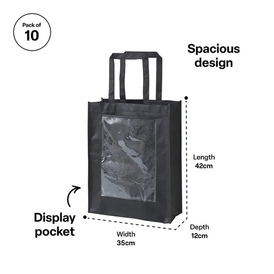 Eco Bag with Display Pocket - Pack of 10 - Modern Teaching Aids NZ