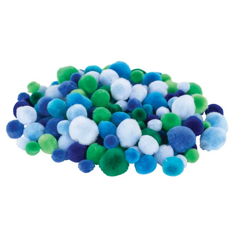 Coastal Pom Poms - Pack of 300 - Modern Teaching Aids NZ