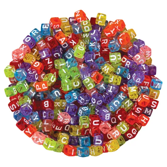 Alphabet Cube Beads - 100g - Modern Teaching Aids NZ