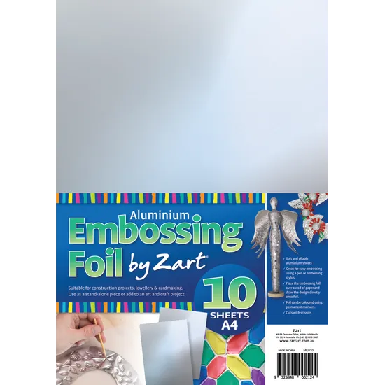 Aluminium Embossing Foil A4 - Pack of 10 - Modern Teaching Aids NZ