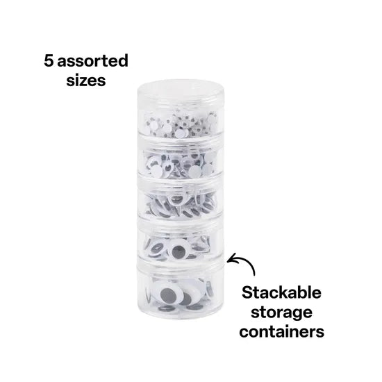 Joggle Eyes Assorted Container - Pack of 550 - Modern Teaching Aids NZ