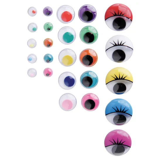 Creatistics Assorted Coloured Joggle Eyes- Pack of 450 - Modern Teaching Aids NZ