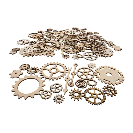 Wooden Gears & Cogs Asst - Pack of 100 - Modern Teaching Aids NZ