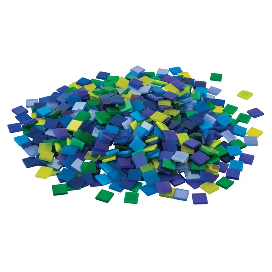 Mosaic Tiles - Cool Colours - 150g - Modern Teaching Aids NZ
