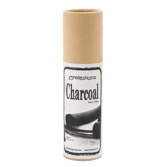Natural Charcoal Sticks 5-7 mm - Pack of 25 - Modern Teaching Aids NZ