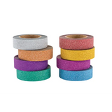 Creatistics Washi Glitter Tape Assorted 10 m- Pack of 8 - Modern Teaching Aids NZ
