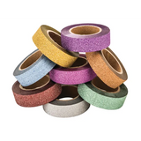 Creatistics Washi Glitter Tape Assorted 10 m- Pack of 8 - Modern Teaching Aids NZ