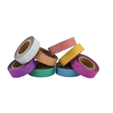 Creatistics Washi Glitter Tape Assorted 10 m- Pack of 8 - Modern Teaching Aids NZ
