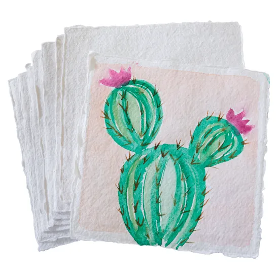 Handmade Watercolour Paper Squares 300gsm - Pack of 10 - Modern Teaching Aids NZ