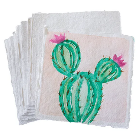 Handmade Watercolour Paper Squares 300gsm - Pack of 10 - Modern Teaching Aids NZ