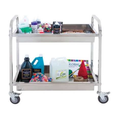 Multi-Purpose Stainless Steel Collage Trolley - Modern Teaching Aids NZ