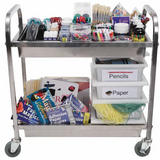 Multi-Purpose Stainless Steel Collage Trolley - Modern Teaching Aids NZ