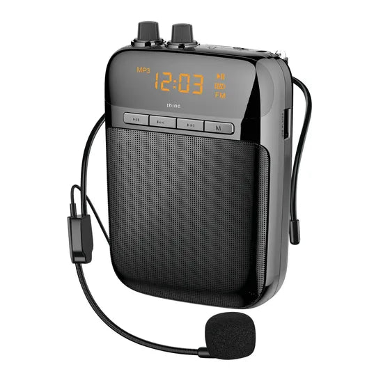 Voice Amplifier & Bluetooth Microphone - Black - Modern Teaching Aids NZ