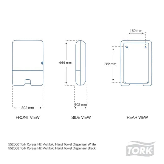 Tork M/Fold Hand Towel Dispenser White H2 - Modern Teaching Aids NZ
