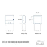 Tork M/Fold Mini Hand Twl Dispenser White H2 - Modern Teaching Aids NZ