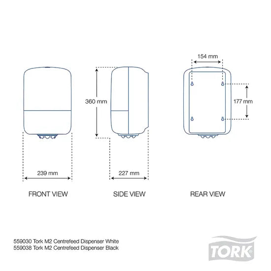 Tork Centrefeed Dispenser White M2 - Modern Teaching Aids NZ