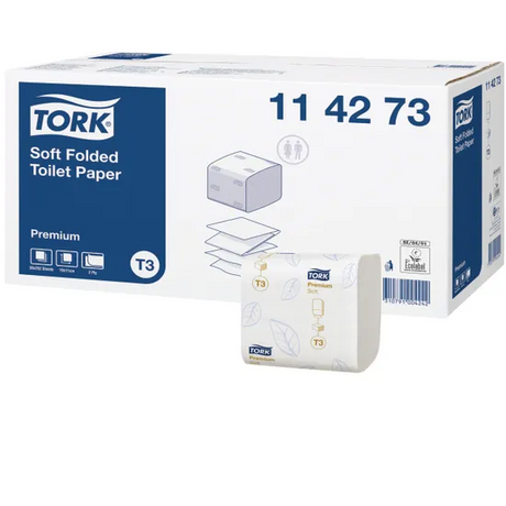 Tork Folded Toilet Paper 2Ply 252's T3 - Pack of 30 - Modern Teaching Aids NZ