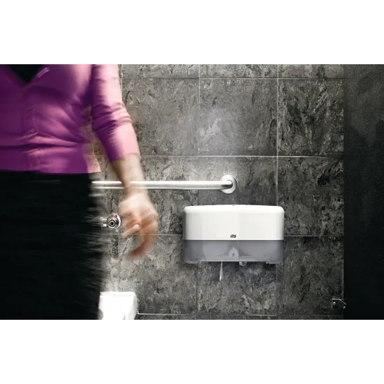 Tork Twin Mini Jumbo Toilet Disp White T2 - Modern Teaching Aids NZ