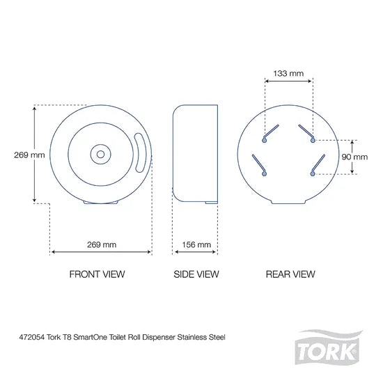 Tork SmartOne Mini Toilet Dispenser White T9 - Modern Teaching Aids NZ