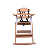 Wooden High-Low Feeding Chair - White - Modern Teaching Aids NZ