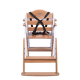 Wooden High-Low Feeding Chair - White - Modern Teaching Aids NZ