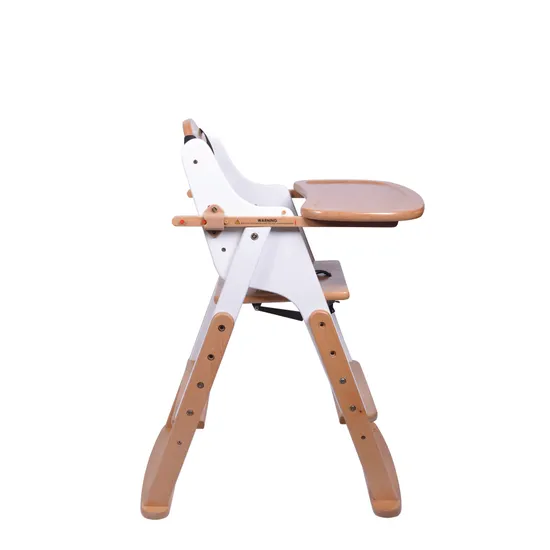 Wooden High-Low Feeding Chair - White - Modern Teaching Aids NZ