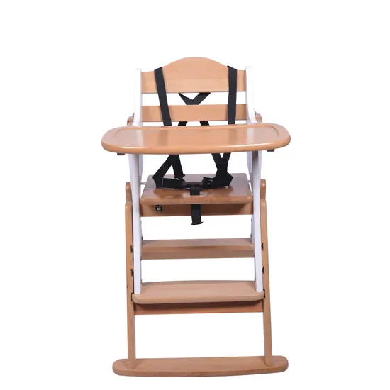 Wooden High-Low Feeding Chair - White - Modern Teaching Aids NZ