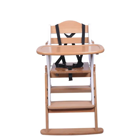 Wooden High-Low Feeding Chair - White