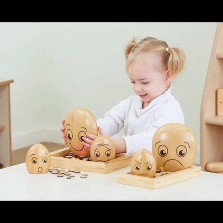 Wooden Emotions Pebble Family Set of 5 - Modern Teaching Aids NZ
